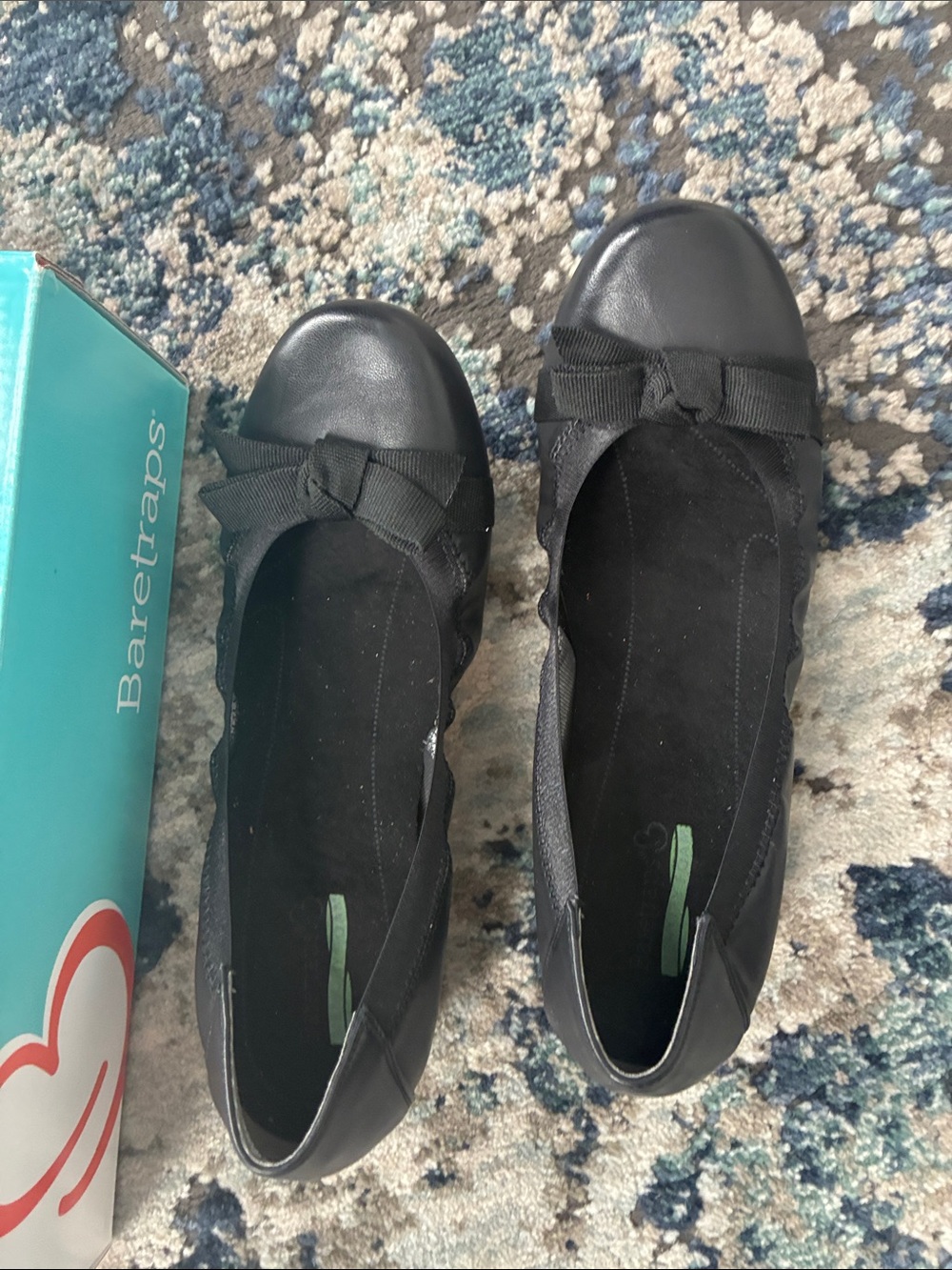 BareTraps Black Bow Slip-On Ballet Flats